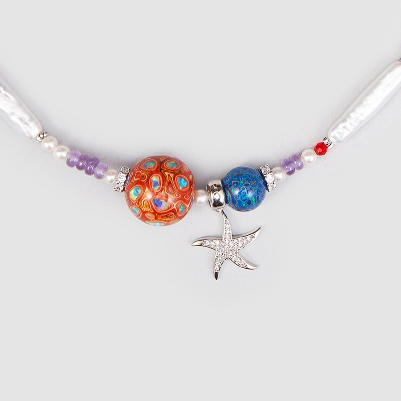 Original Handmade Natural Pearls collar by OHGG - OHGGRN24213
