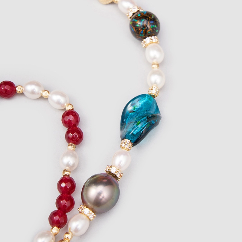 Original Handmade Natural Pearls collar chain by OHGG - OHGGRN24201