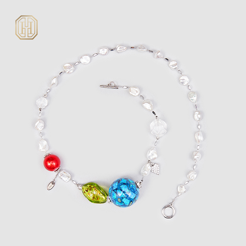 Original Handmade Natural Pearls collar chain by OHGG - OHGGRN24198