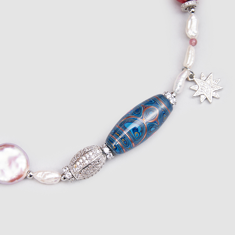 Original Handmade Natural Pearls collar by OHGG - OHGGRN24189