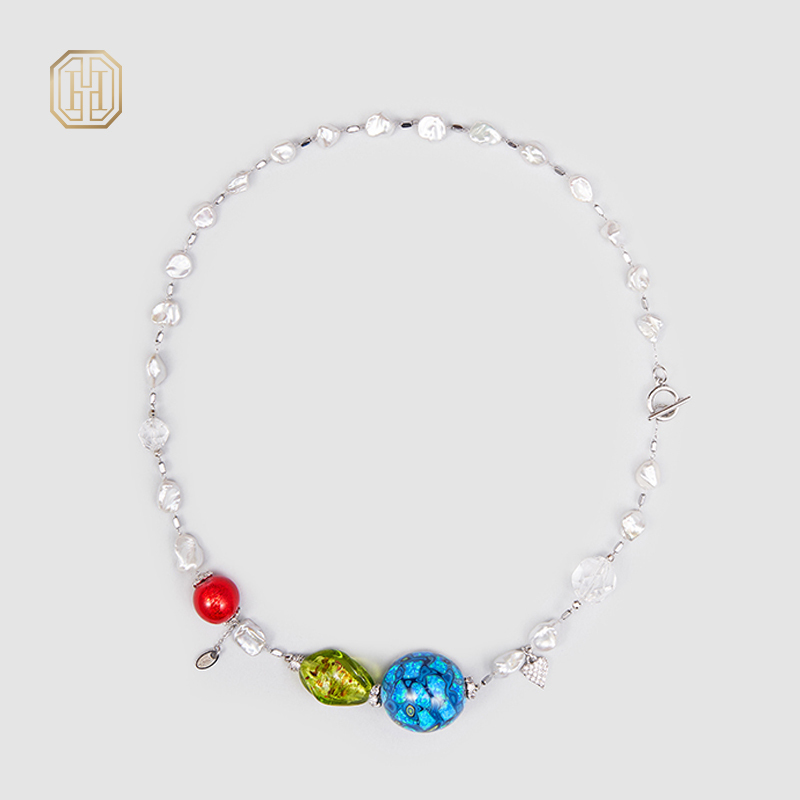 Original Handmade Natural Pearls collar chain by OHGG - OHGGRN24198