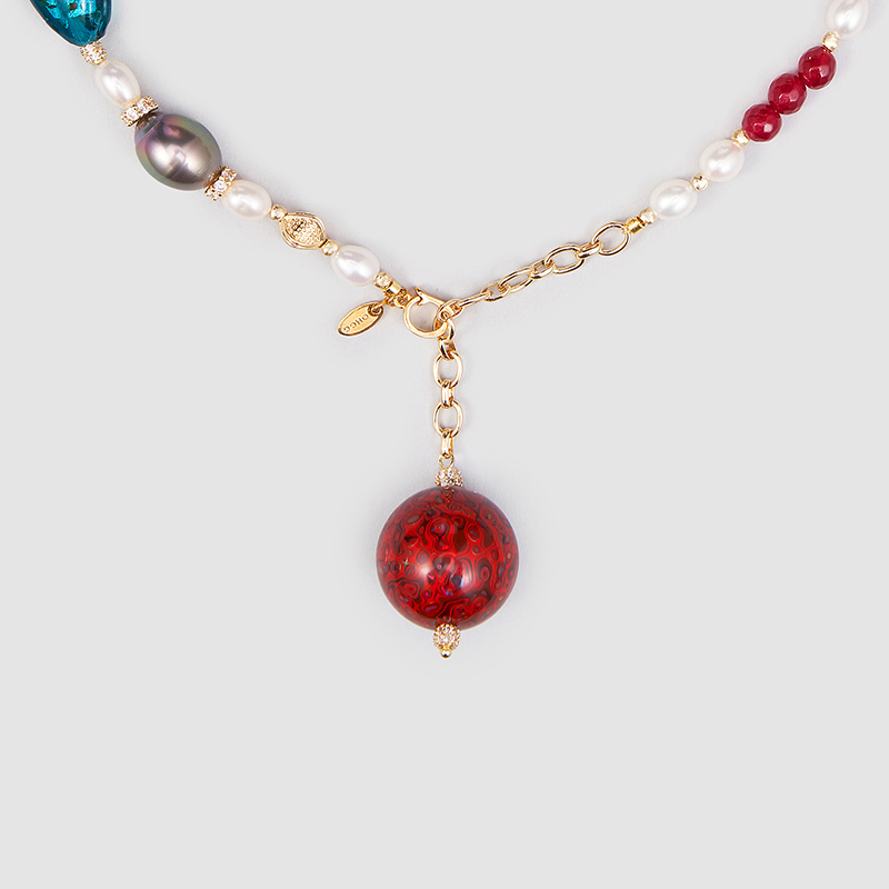 Original Handmade Natural Pearls collar chain by OHGG - OHGGRN24201