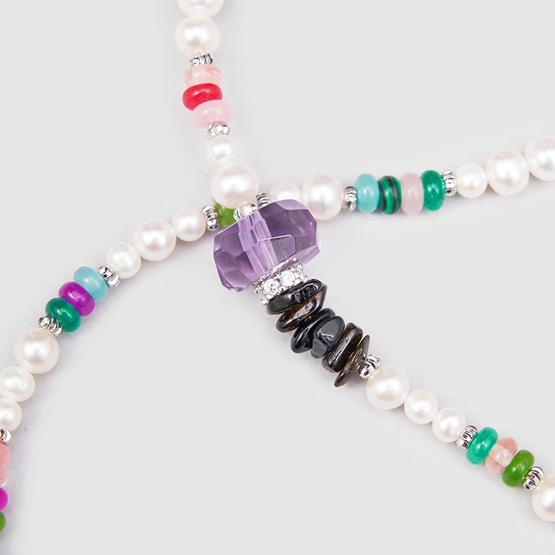 Original Handmade Natural Pearls collar chain by OHGG - OHGGRN24204