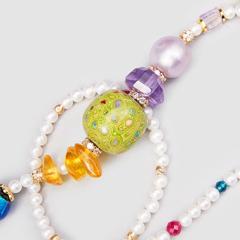Original Handmade Natural Pearls collar by OHGG - OHGGRN24210