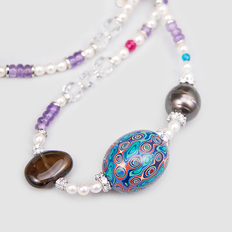 Original Handmade Natural Pearls collar by OHGG - OHGGRN24211