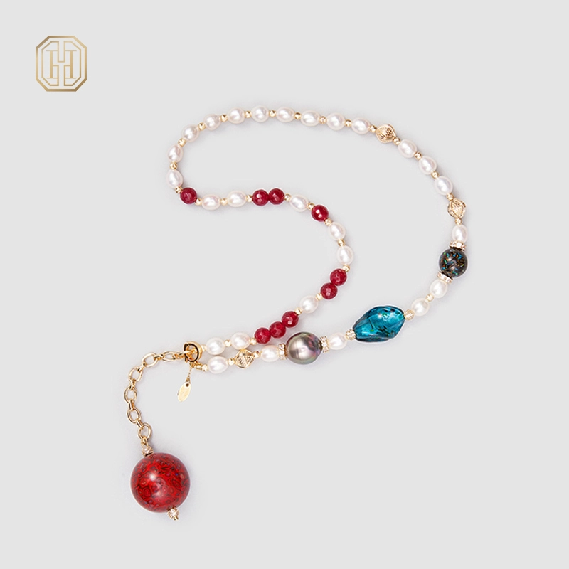 Original Handmade Natural Pearls collar chain by OHGG - OHGGRN24201