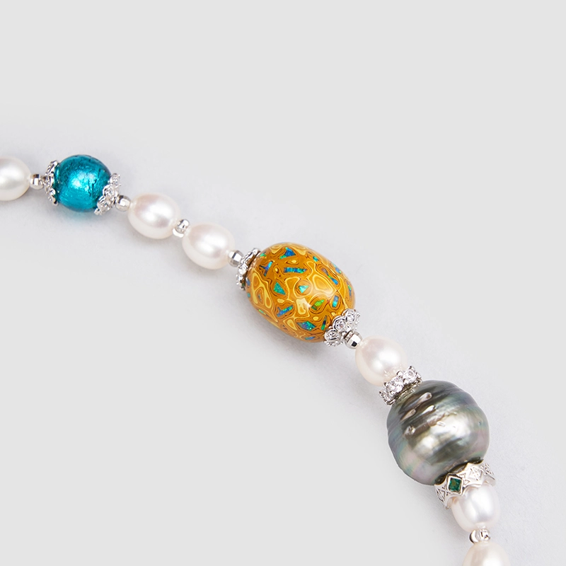Original Handmade Natural Pearls sweater chain by OHGG - OHGGRN24196