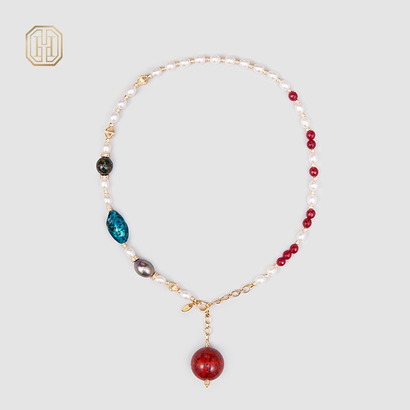 Original Handmade Natural Pearls collar chain by OHGG - OHGGRN24201