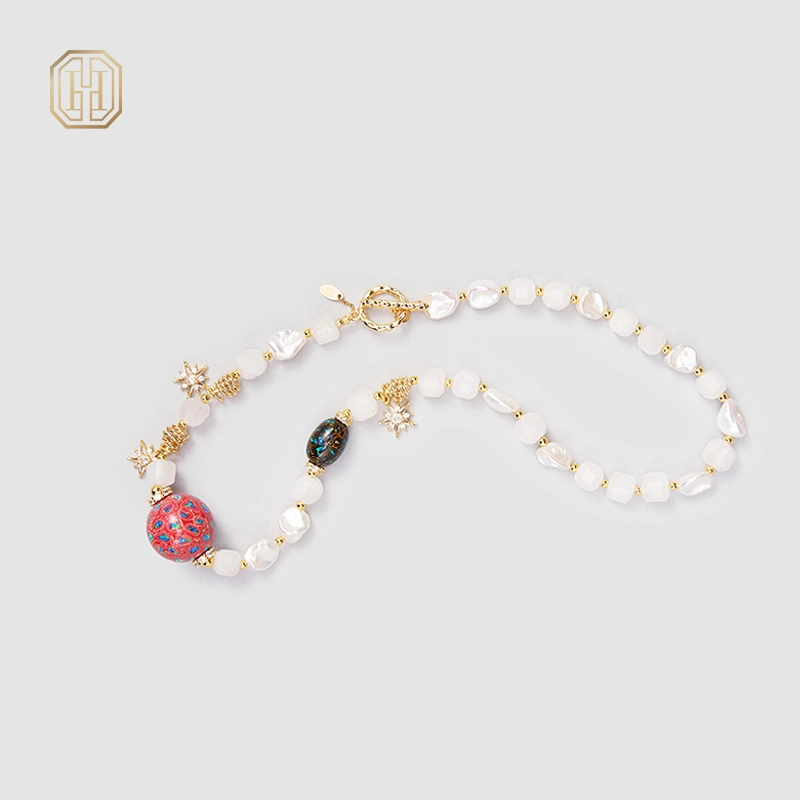 Original Handmade Natural Pearls sweater chain by OHGG - OHGGRN24186
