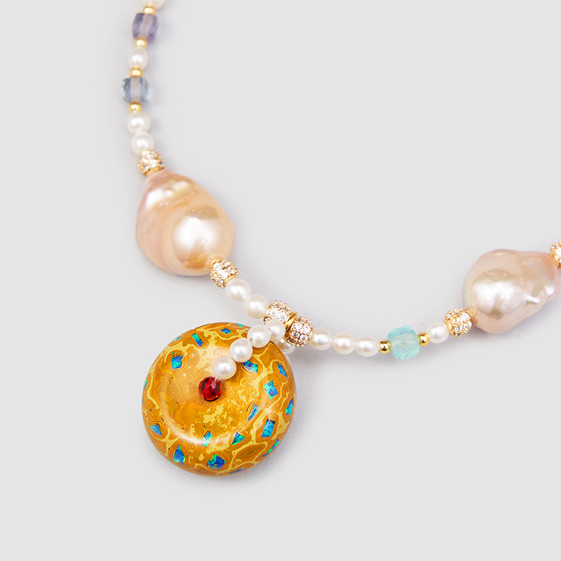 Original Handmade Natural Pearls Necklace by OHGG - OHGGRN24197