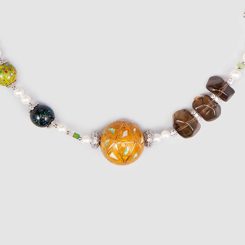 Original Handmade Natural Pearls collar by OHGG - OHGGRN24202