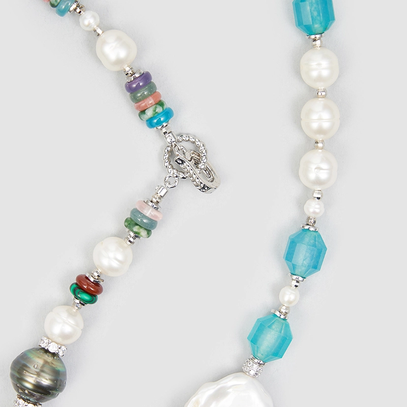 Original Handmade Natural Pearls sweater chain by OHGG - OHGGRN24156