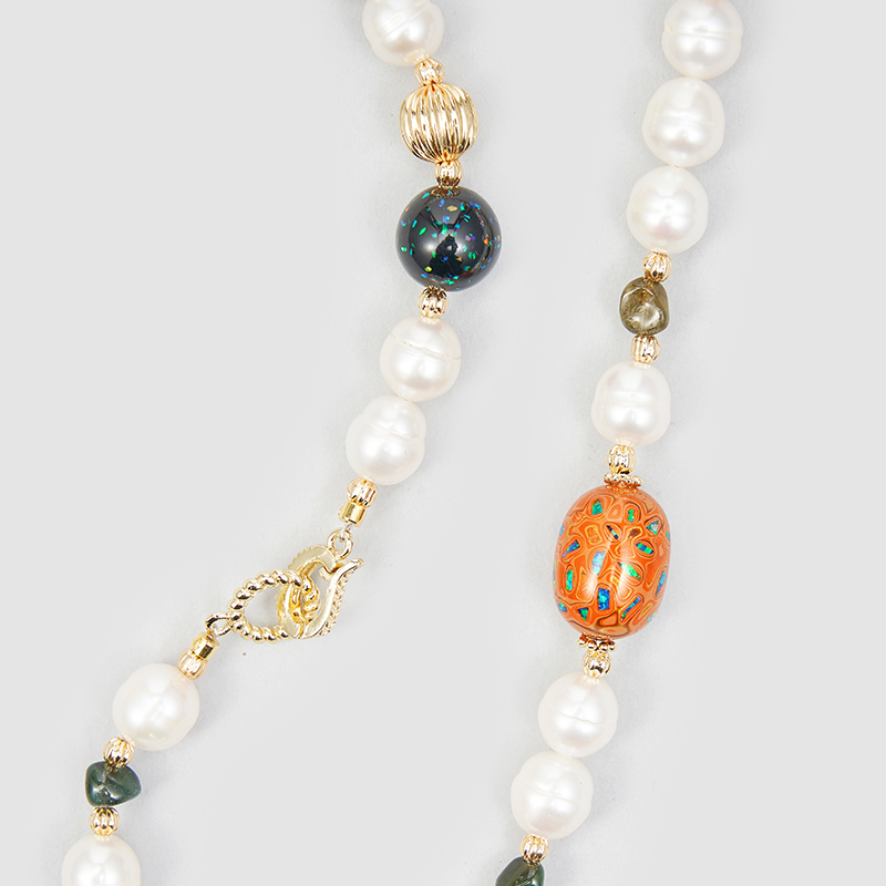 Original Handmade Natural Pearls sweater chain by OHGG - OHGGRN24153