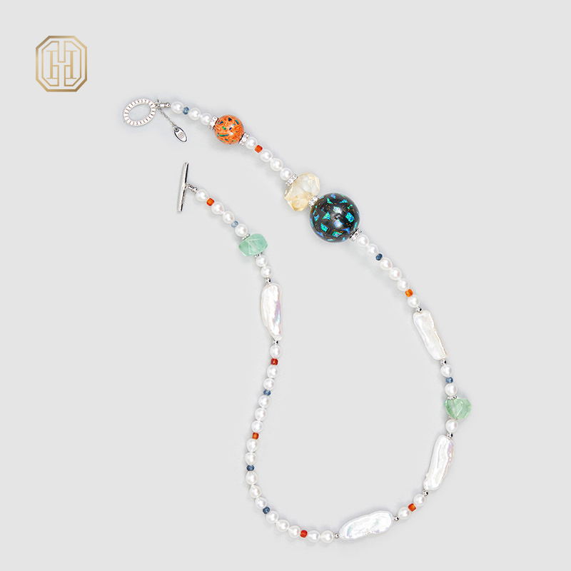 Original Handmade Natural Pearls collar chain by OHGG - OHGGRN24143