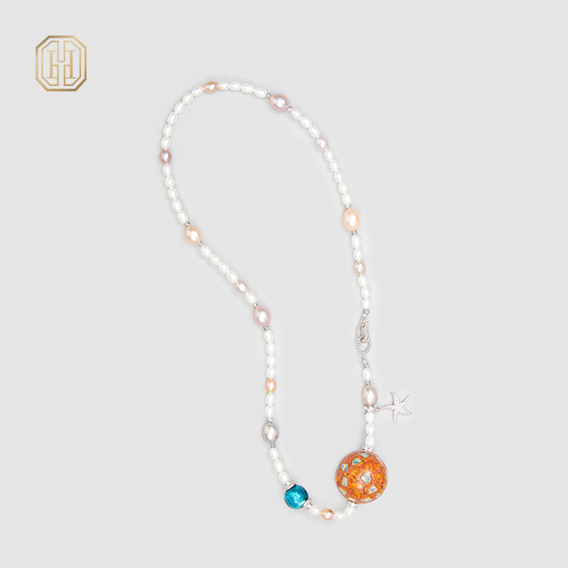 Original Handmade Natural Pearls sweater chain by OHGG - OHGGRN24152