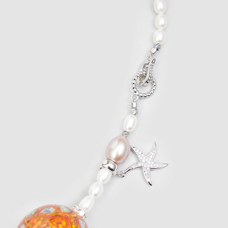 Original Handmade Natural Pearls sweater chain by OHGG - OHGGRN24152
