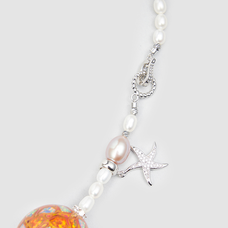 Original Handmade Natural Pearls sweater chain by OHGG - OHGGRN24152