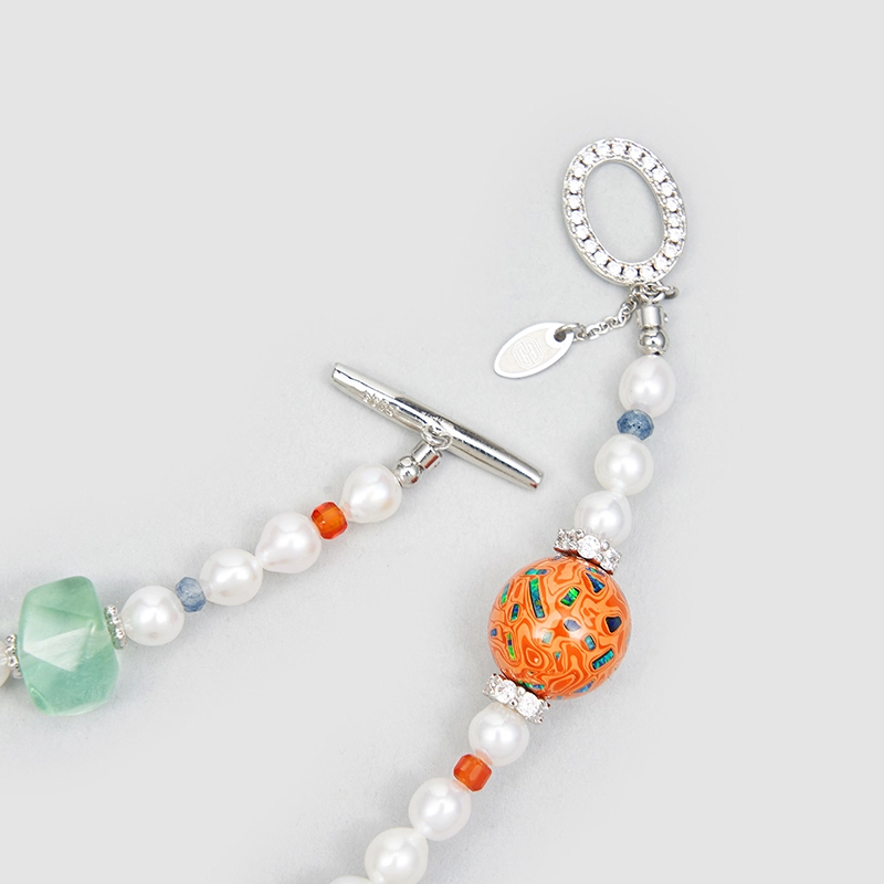Original Handmade Natural Pearls collar chain by OHGG - OHGGRN24143