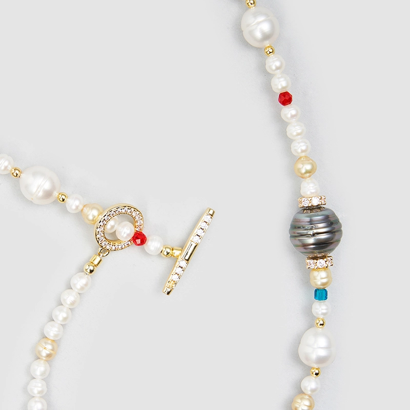 Original Handmade Natural Pearls collar chain by OHGG - OHGGRN24129