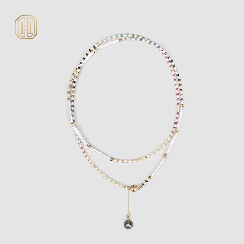 Original Handmade Natural Pearls sweater chain by OHGG - OHGGRN24157