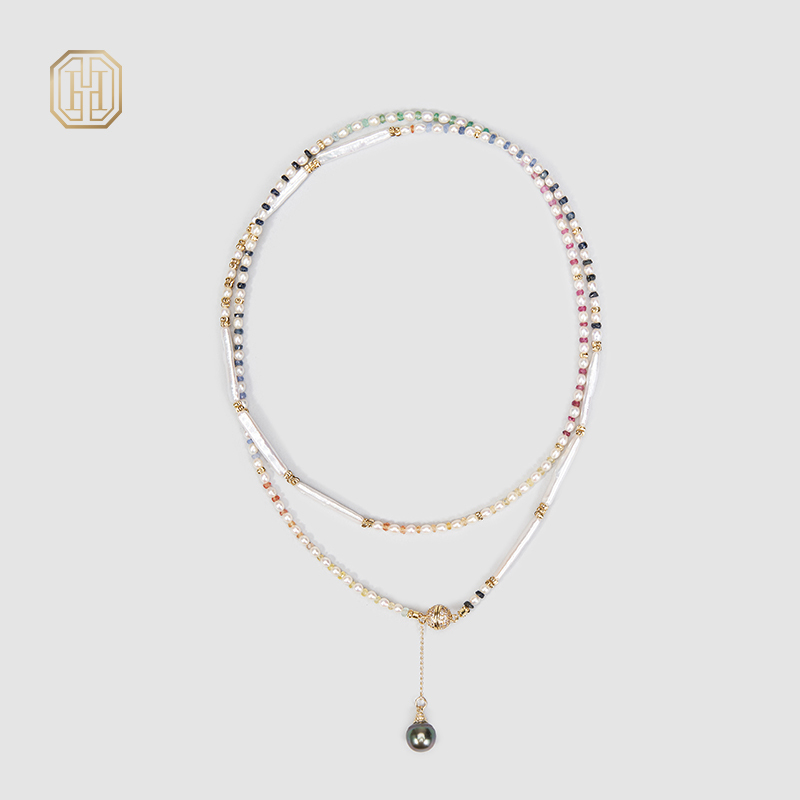 Original Handmade Natural Pearls sweater chain by OHGG - OHGGRN24157