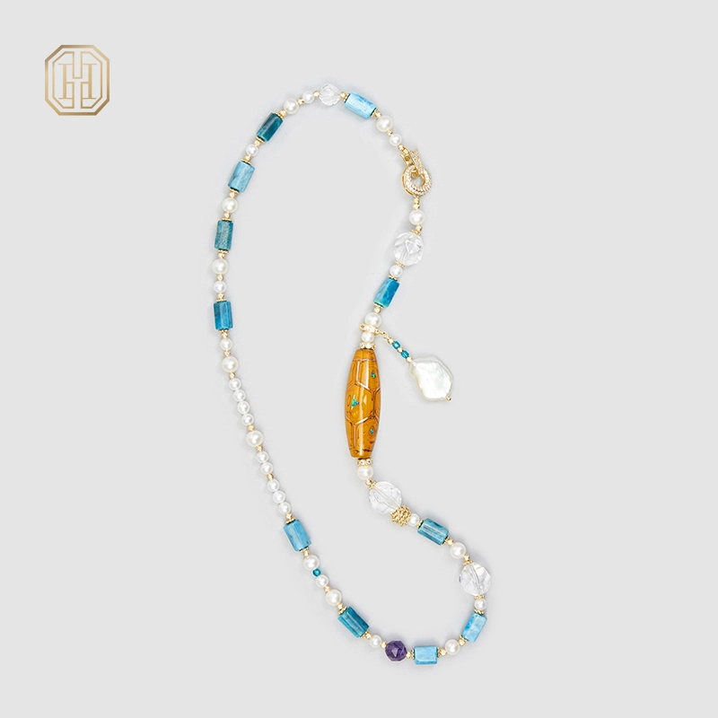 Original Handmade Natural Pearls sweater chain by OHGG - OHGGRN24142