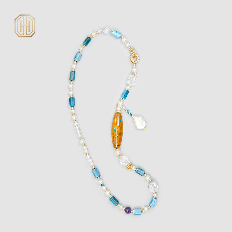 Original Handmade Natural Pearls sweater chain by OHGG - OHGGRN24142