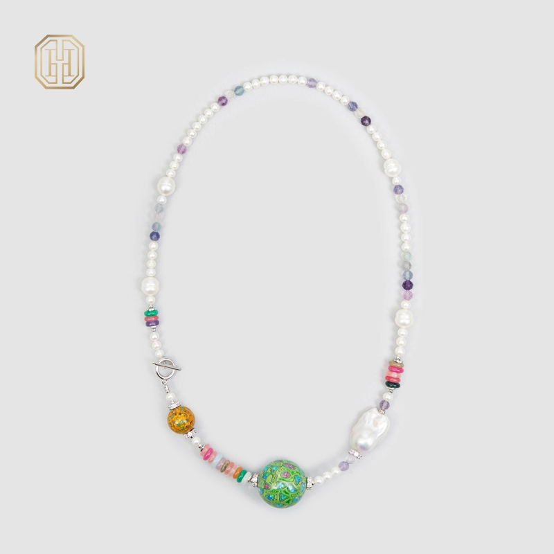 Original Handmade Natural Pearls collar by OHGG - OHGGRN24146