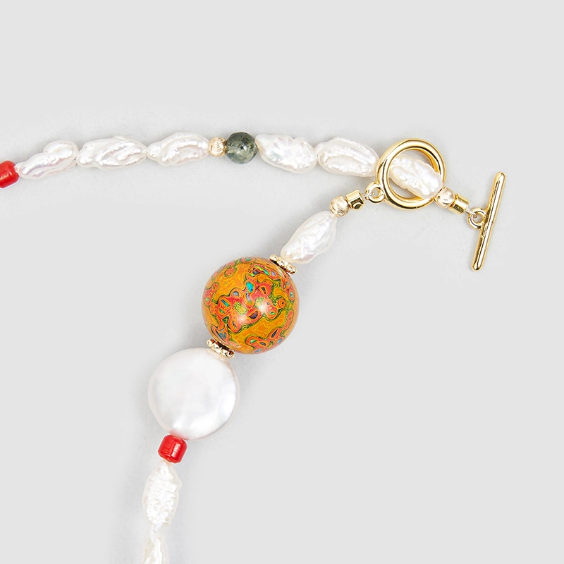 Original Handmade Natural Pearls collar chain by OHGG - OHGGRN24145