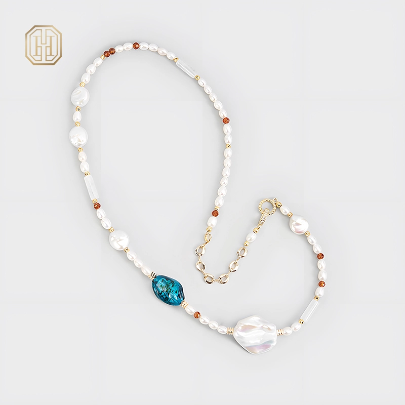 Original Handmade Natural Pearls sweater chain by OHGG - OHGGRN24102