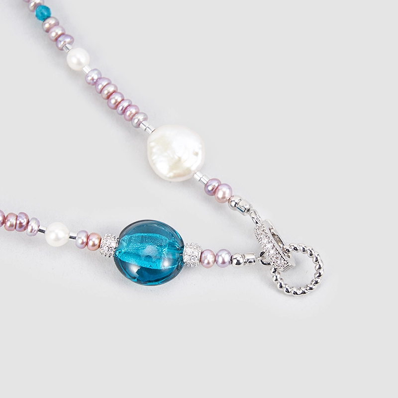 Original Handmade Natural Pearls collar chain by OHGG - OHGGRN24085