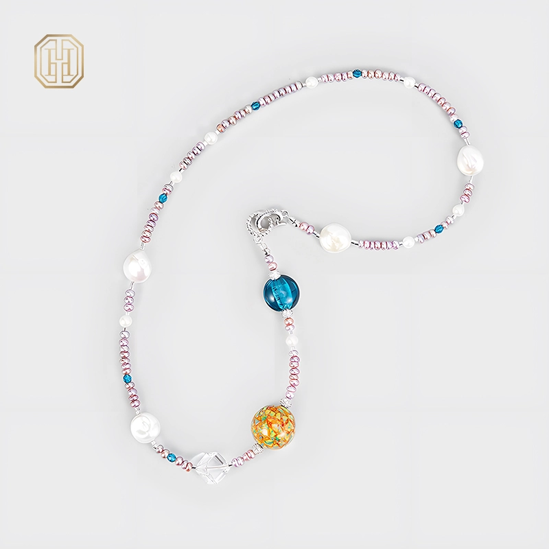 Original Handmade Natural Pearls collar chain by OHGG - OHGGRN24085