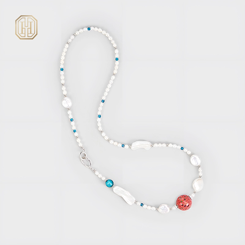 Original Handmade Natural Pearls sweater chain by OHGG - OHGGRN24092