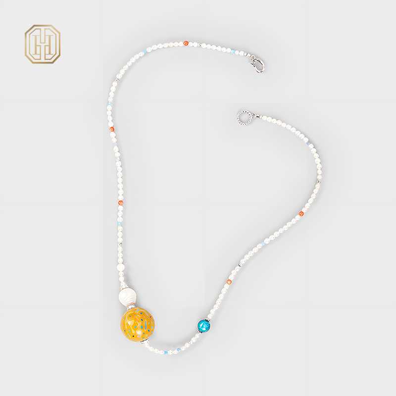 Original Handmade Natural Pearls sweater chain by OHGG - OHGGRN24097