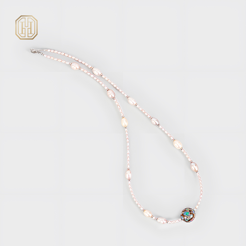 Original Handmade Natural Pearls sweater chain by OHGG - OHGGRN24091