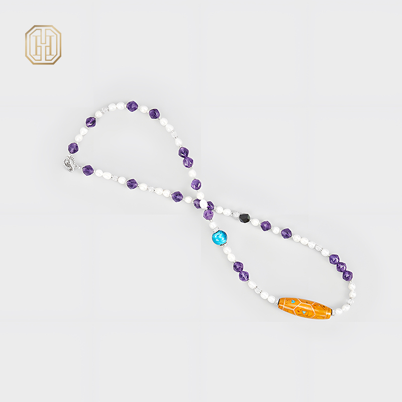 Original Handmade Natural Pearls sweater chain by OHGG - OHGGRN24101