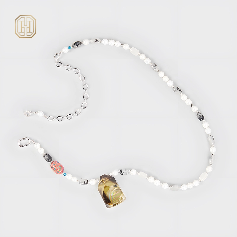 Original Handmade Natural Pearls sweater chain by OHGG - OHGGRN24095