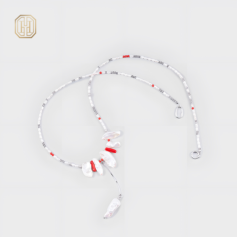 Original Handmade Natural Pearls sweater chain by OHGG - OHGGRN24039