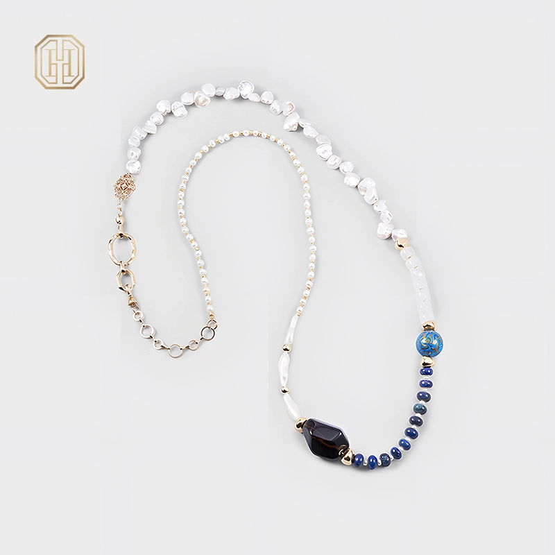 Original Handmade Natural Pearls sweater chain by OHGG - OHGGRN24016