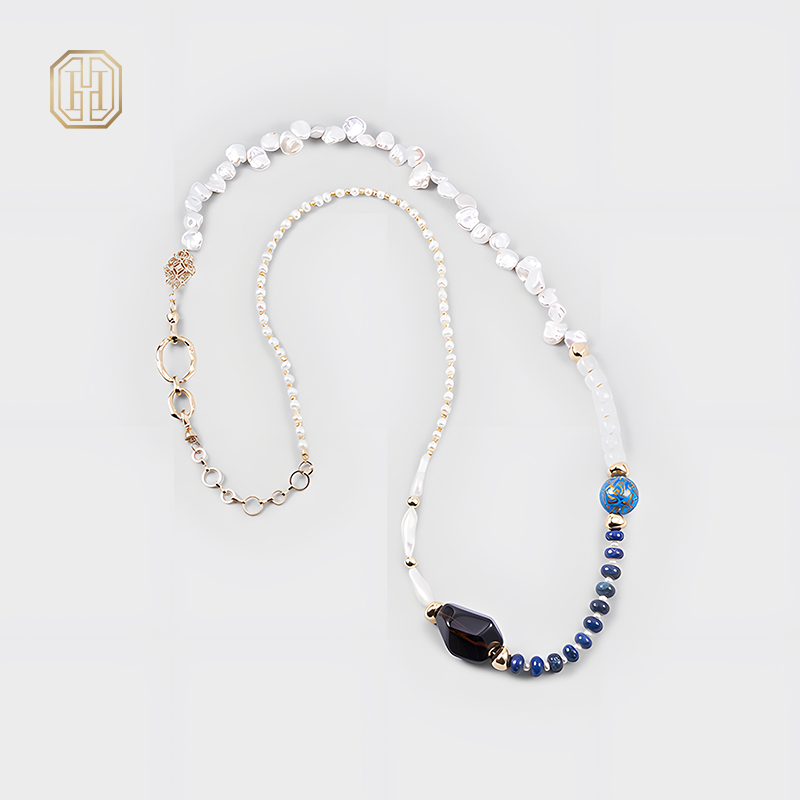 Original Handmade Natural Pearls sweater chain by OHGG - OHGGRN24016