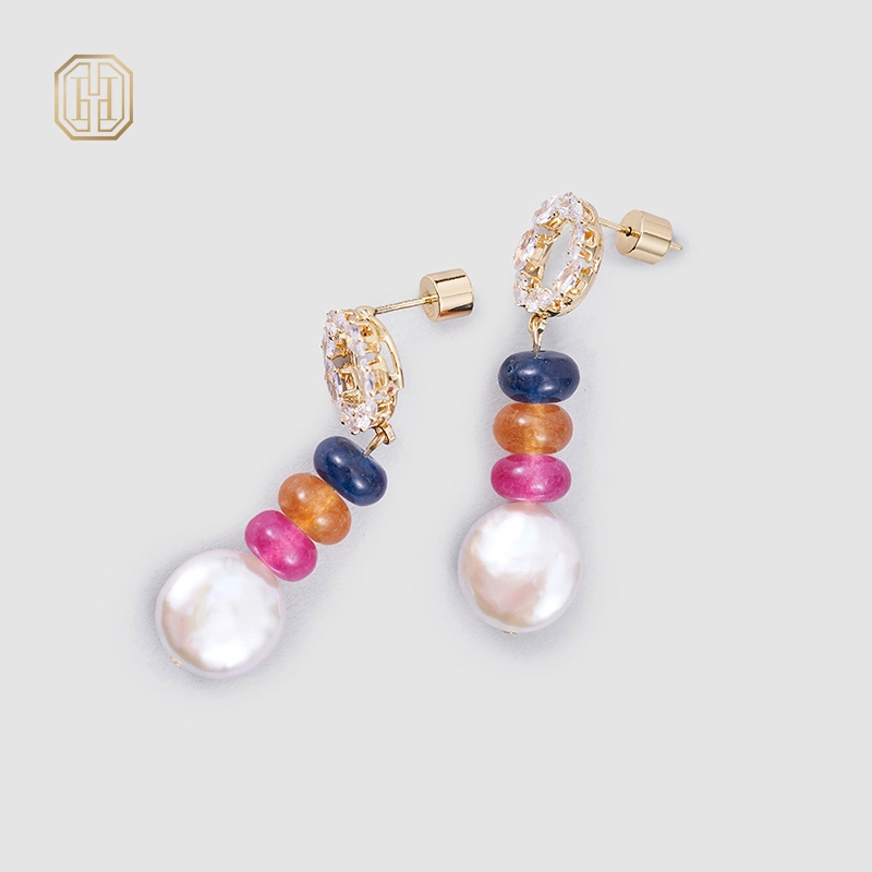 Original handmade natural pearl earrings by OHGG-OHGRN24044