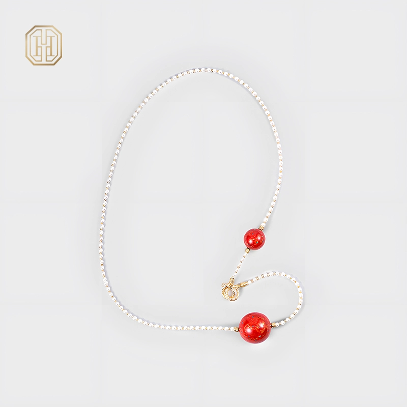 Original Handmade Natural Pearls sweater chain by OHGG - OHGGRN24017