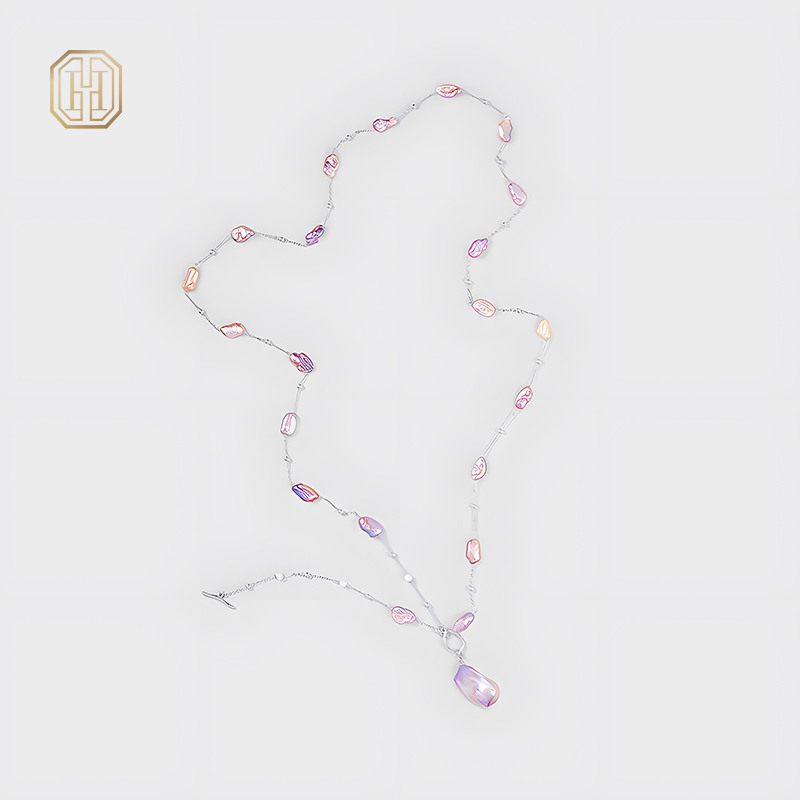 Original Handmade Natural Pearls sweater chain by OHGG - OHGGRN24014
