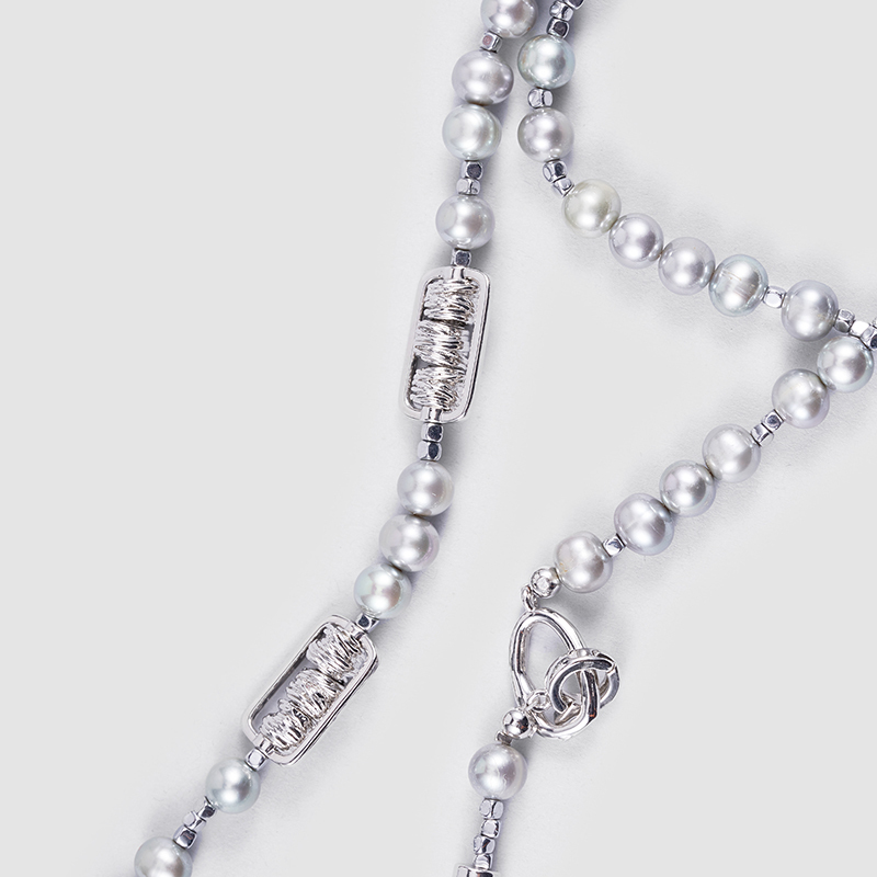Original Handmade Natural Pearls sweater chain by OHGG - OHGGRN24025