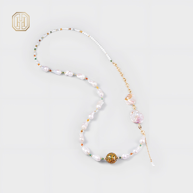 Original Handmade Natural Pearls sweater chain by OHGG - OHGGRN24015