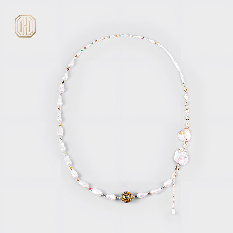 Original Handmade Natural Pearls sweater chain by OHGG - OHGGRN24015