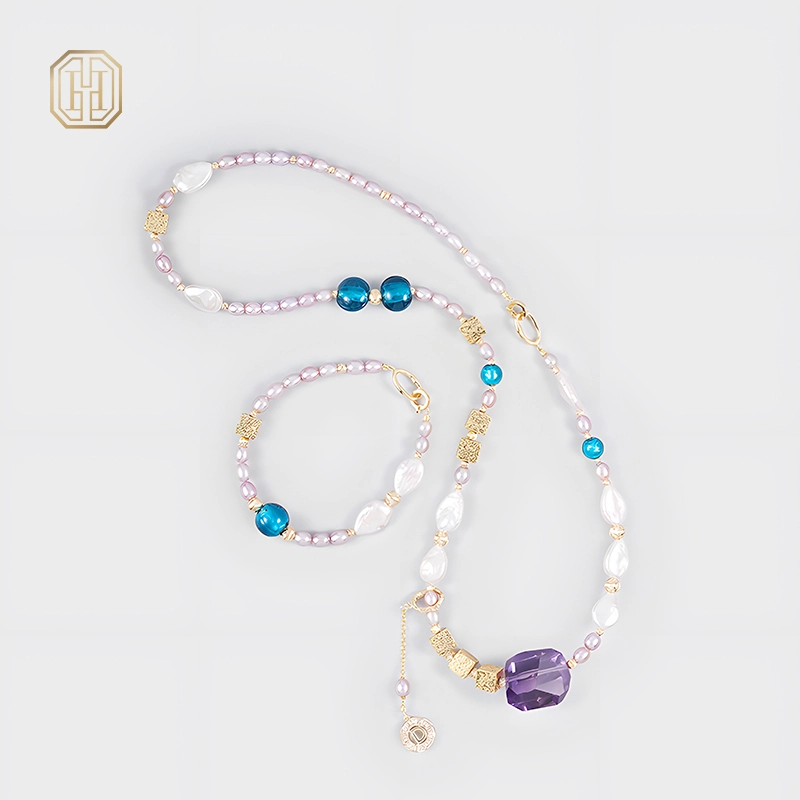 Original Handmade Natural Pearls sweater chain by OHGG - OHGGRN24013