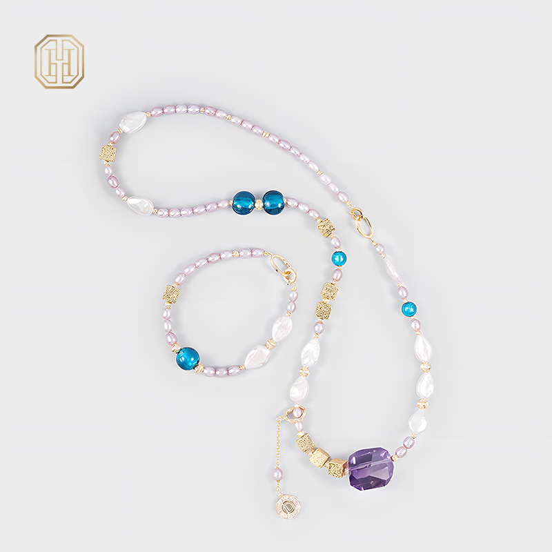 Original Handmade Natural Pearls sweater chain by OHGG - OHGGRN24013