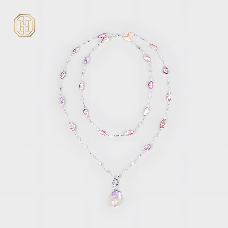 Original Handmade Natural Pearls sweater chain by OHGG - OHGGRN24014