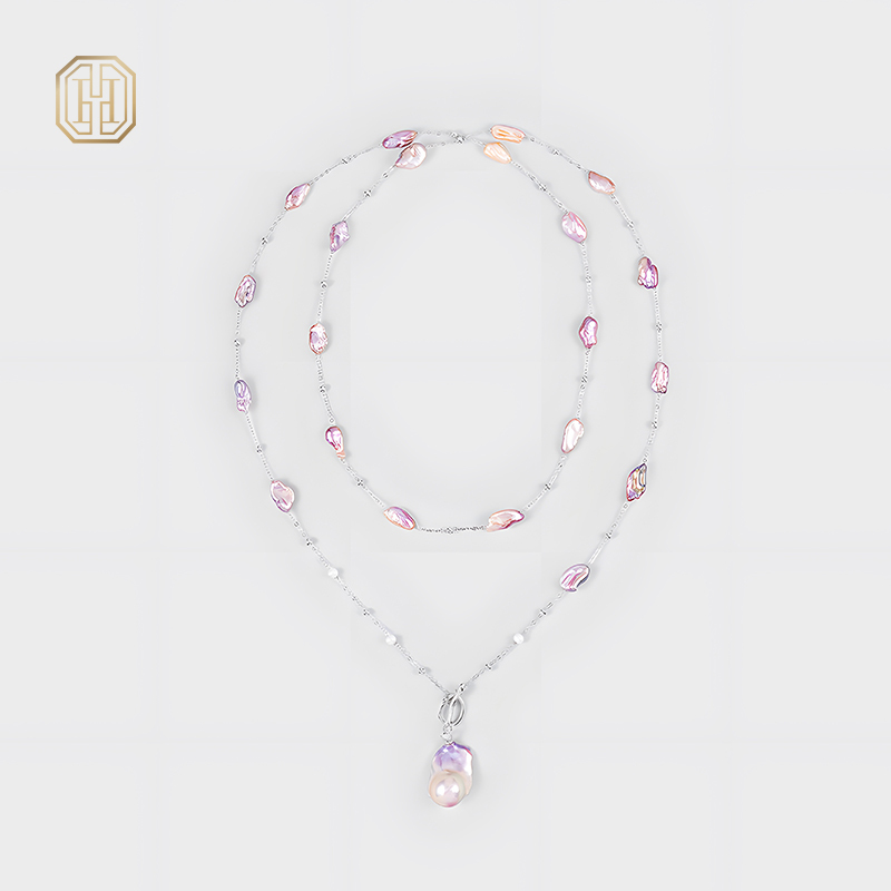 Original Handmade Natural Pearls sweater chain by OHGG - OHGGRN24014